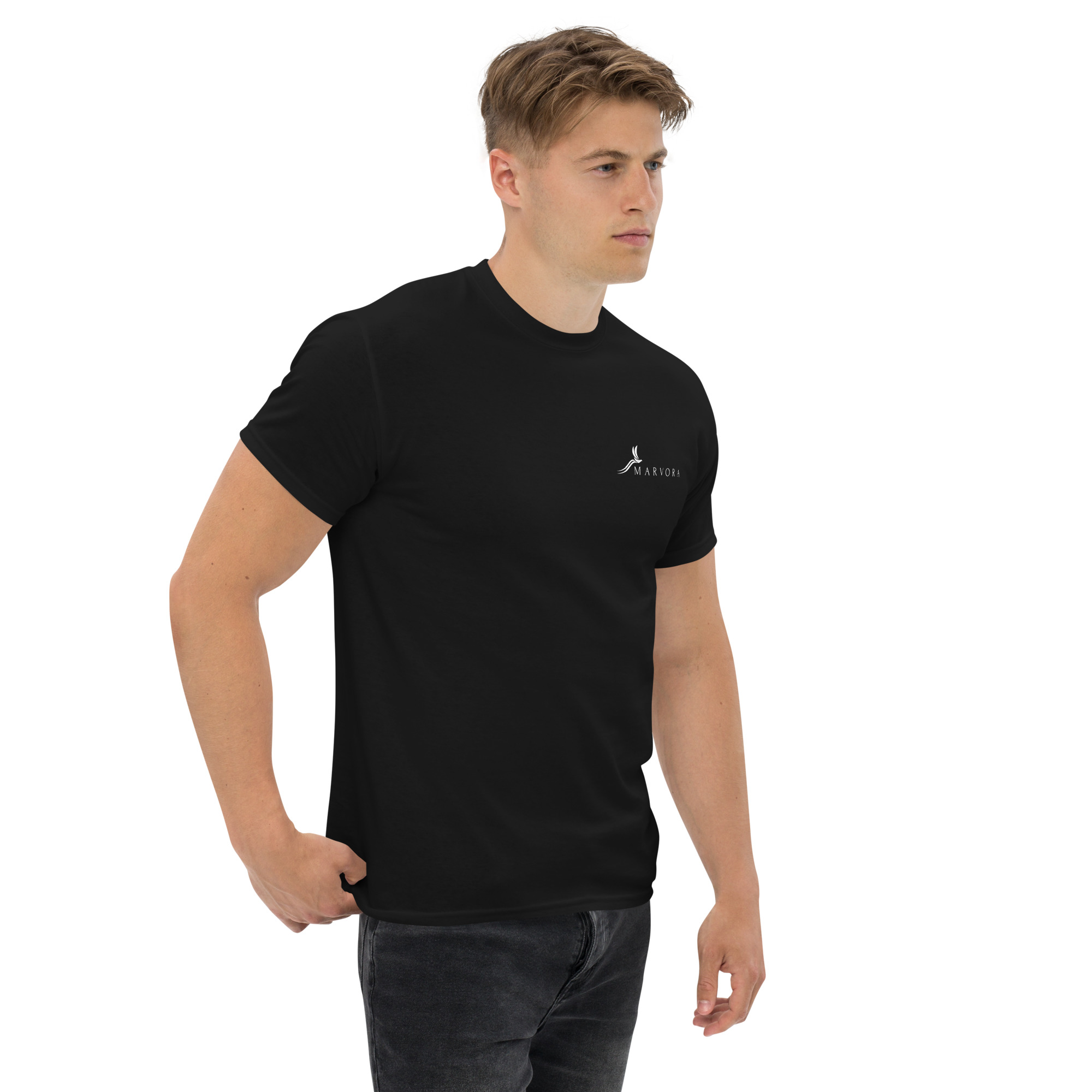 Everyday Black T-Shirt - White Logo - Imagen 3